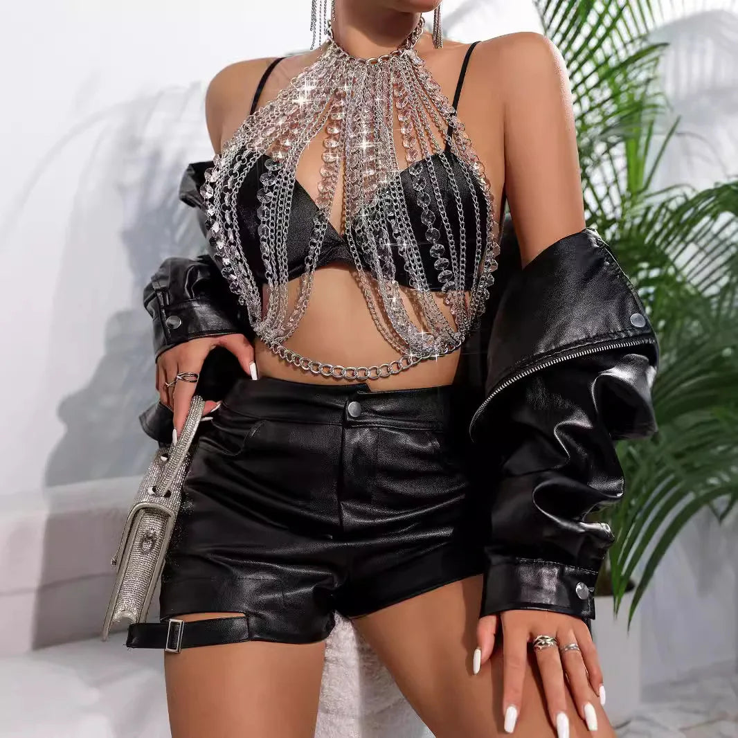 Crystal Chain Halter Body