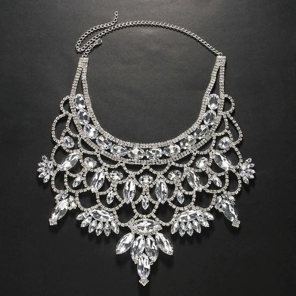 Crystal Couture Statement Choker Necklace