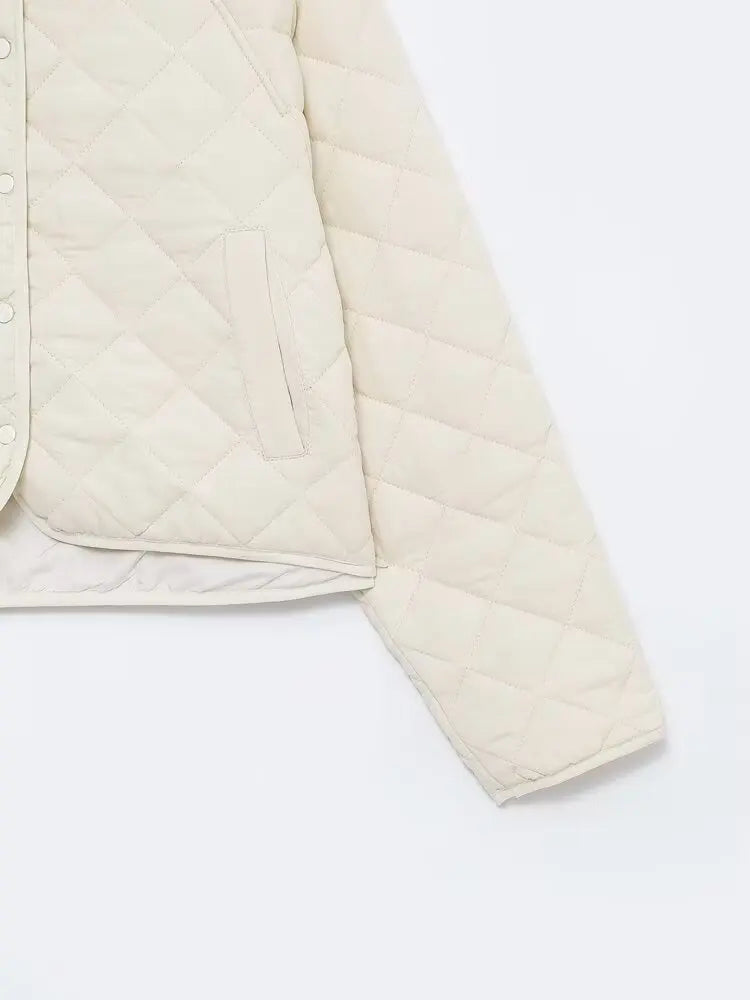 Padded Coat New In Outerwears Bow Beige Cropped Snow Parkas Elegant Luxury Women's Coat Warm Woman Winter Coats