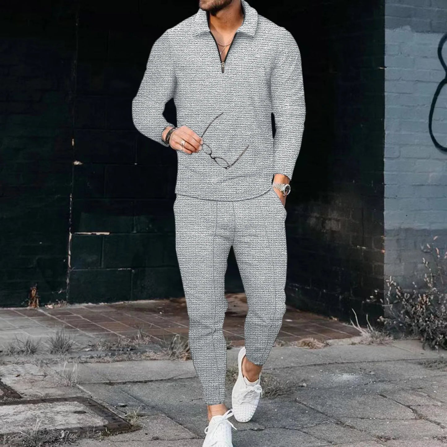 Urban Luxe Zip Collar Tracksuit