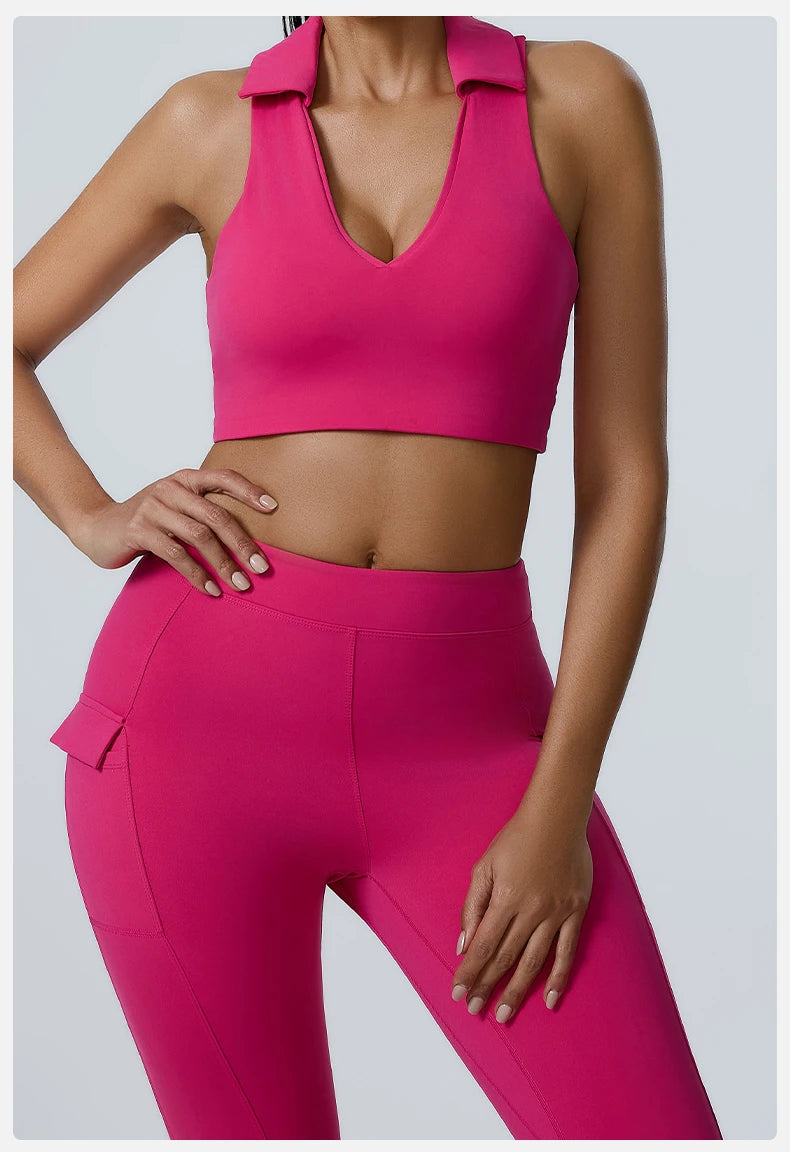 Seamless Backless Two Piece Workout Set