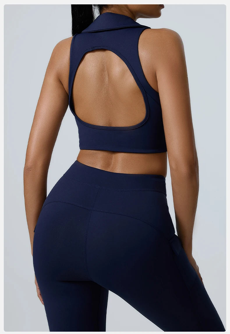 Seamless Backless Two Piece Workout Set