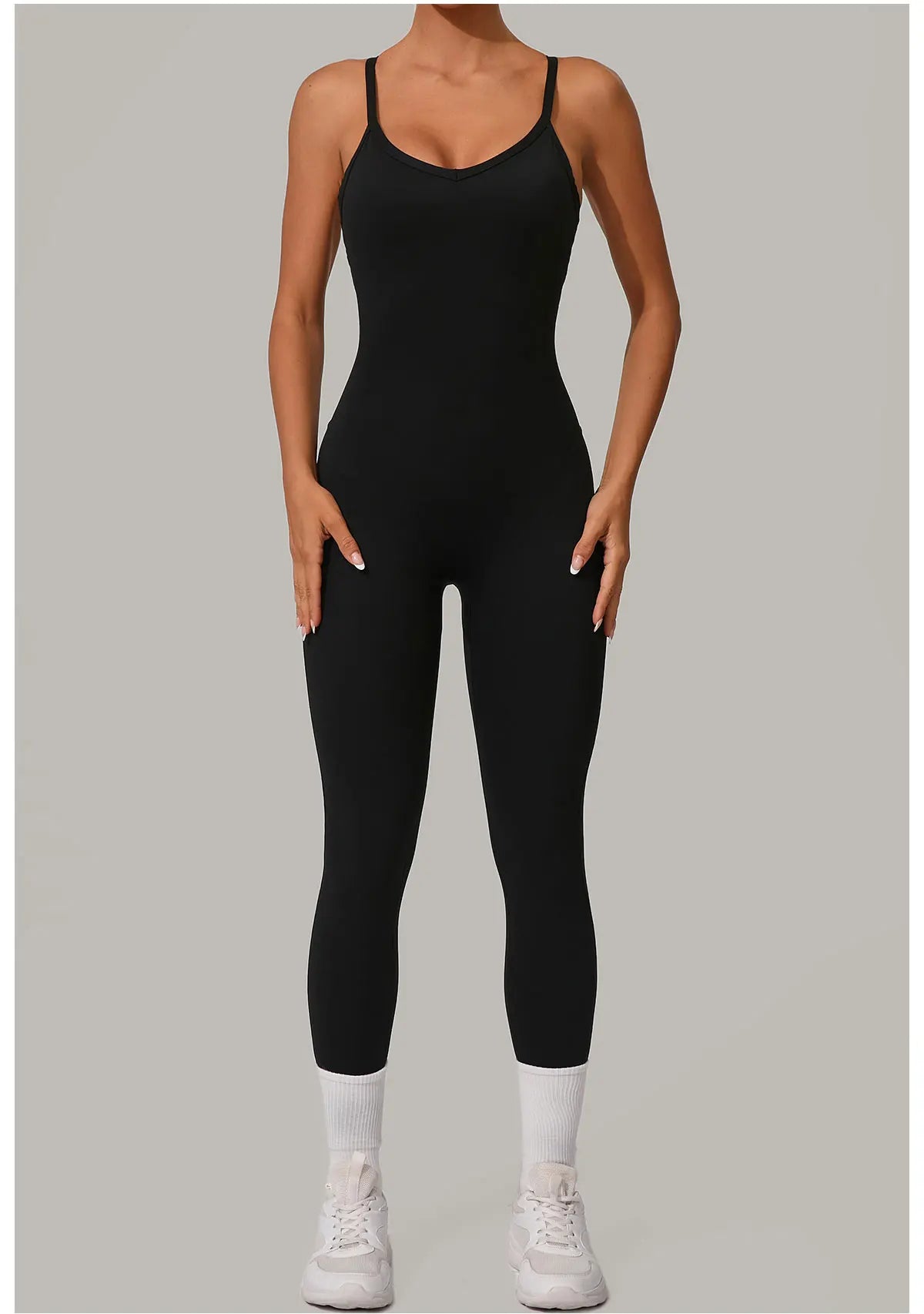 Classic Criss Cross Back Seamless Jumpsuit