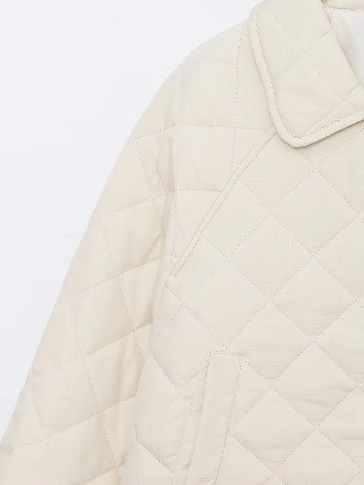 Padded Coat New In Outerwears Bow Beige Cropped Snow Parkas Elegant Luxury Women's Coat Warm Woman Winter Coats