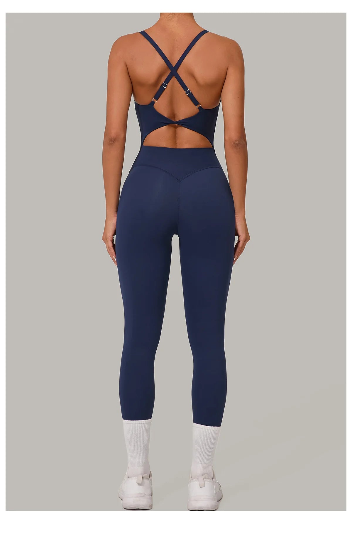 Classic Criss Cross Back Seamless Jumpsuit