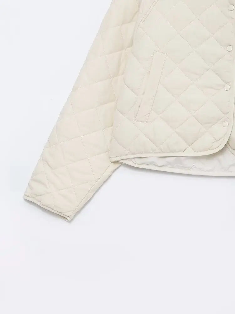 Padded Coat New In Outerwears Bow Beige Cropped Snow Parkas Elegant Luxury Women's Coat Warm Woman Winter Coats