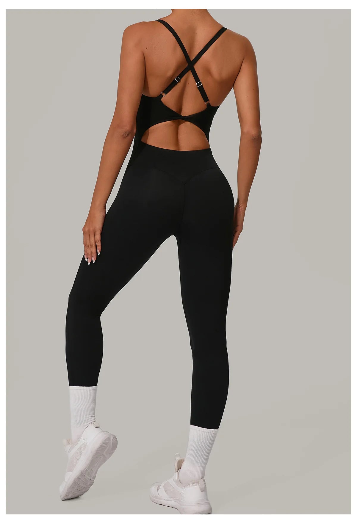 Classic Criss Cross Back Seamless Jumpsuit