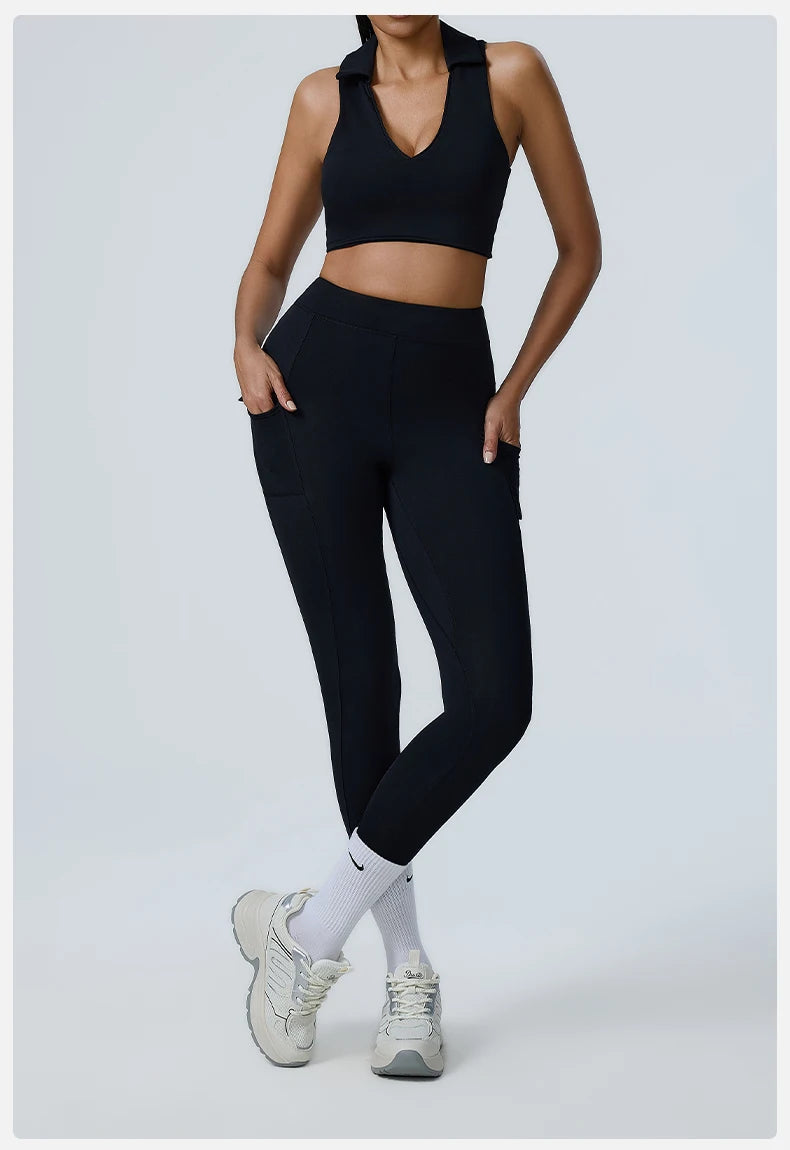 Seamless Backless Two Piece Workout Set