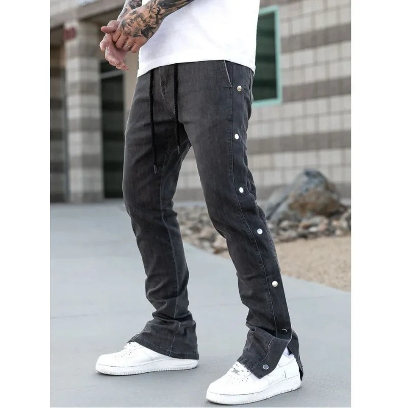 Midnight Stacked Streetwear Jeans