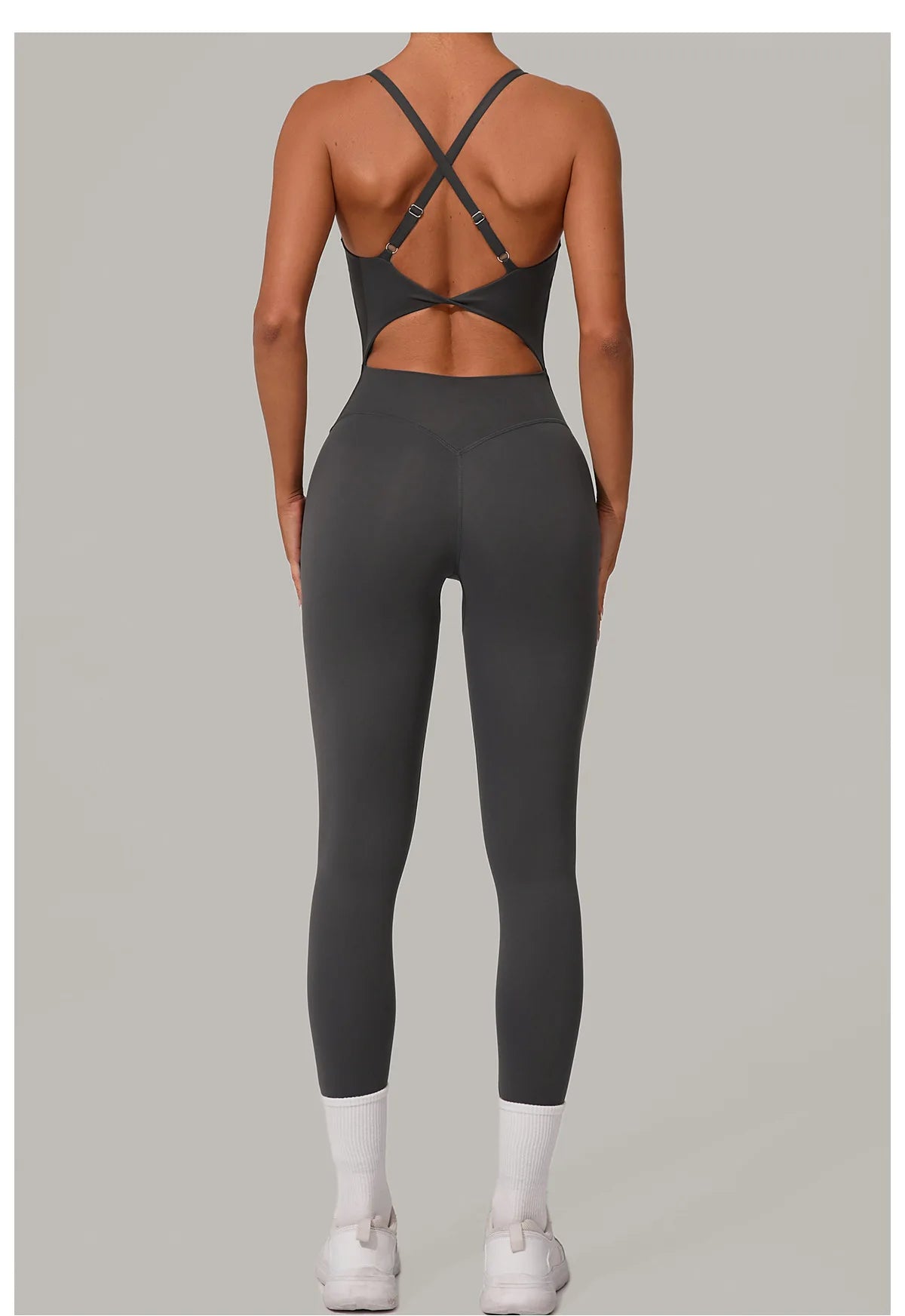 Classic Criss Cross Back Seamless Jumpsuit