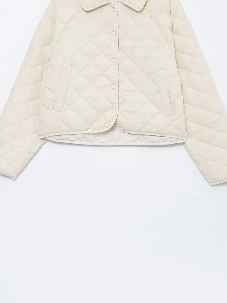 Padded Coat New In Outerwears Bow Beige Cropped Snow Parkas Elegant Luxury Women's Coat Warm Woman Winter Coats