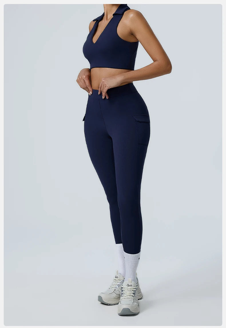 Seamless Backless Two Piece Workout Set