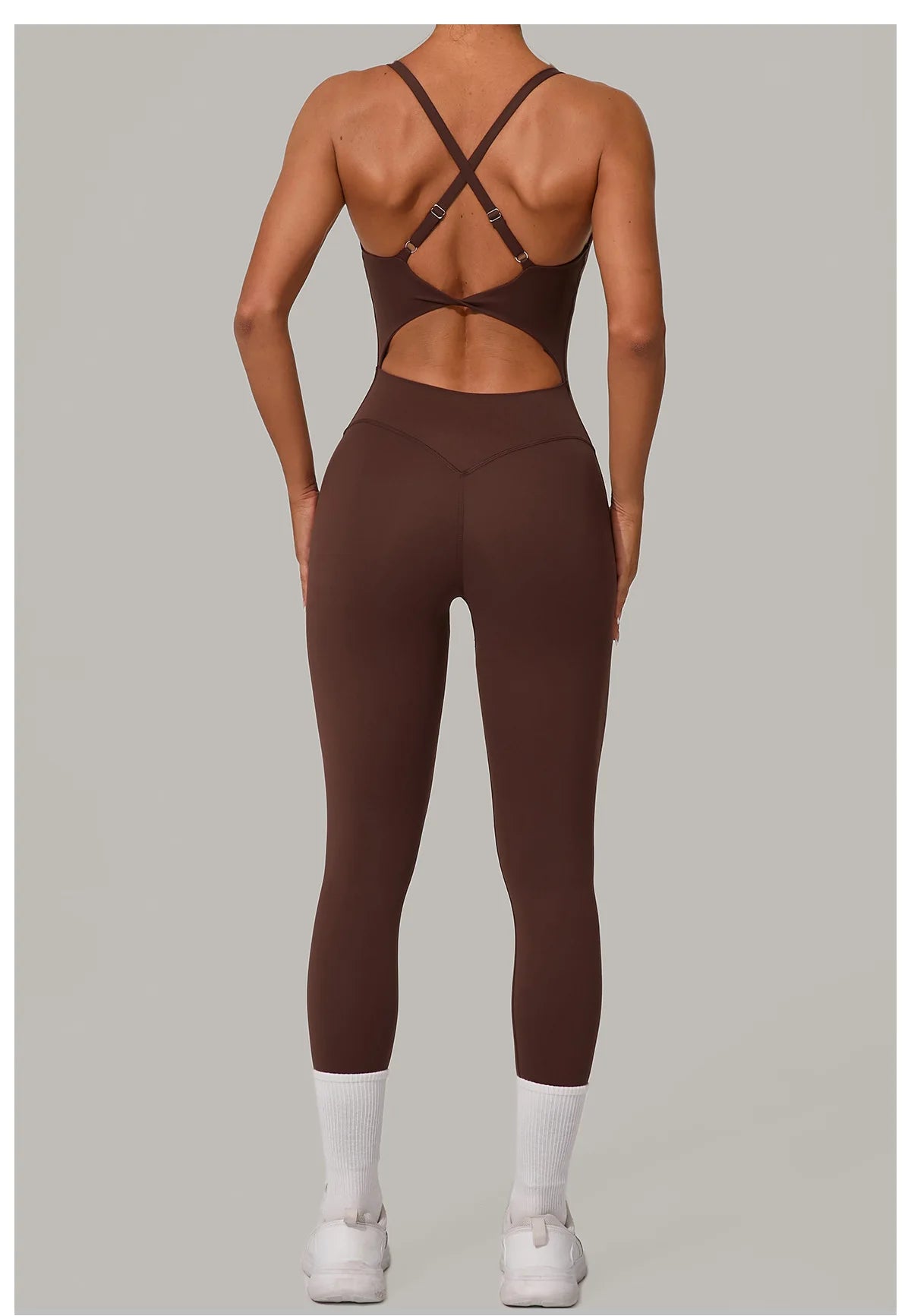 Classic Criss Cross Back Seamless Jumpsuit