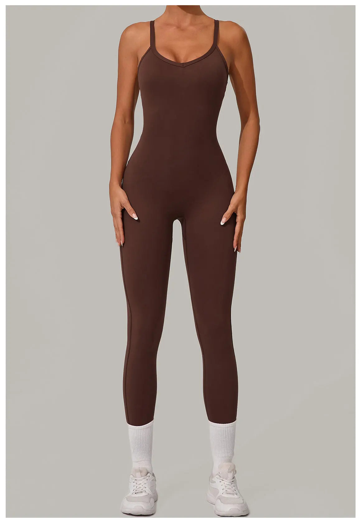 Classic Criss Cross Back Seamless Jumpsuit
