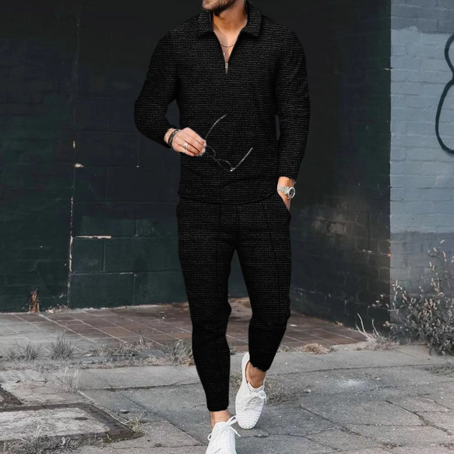 Urban Luxe Zip Collar Tracksuit