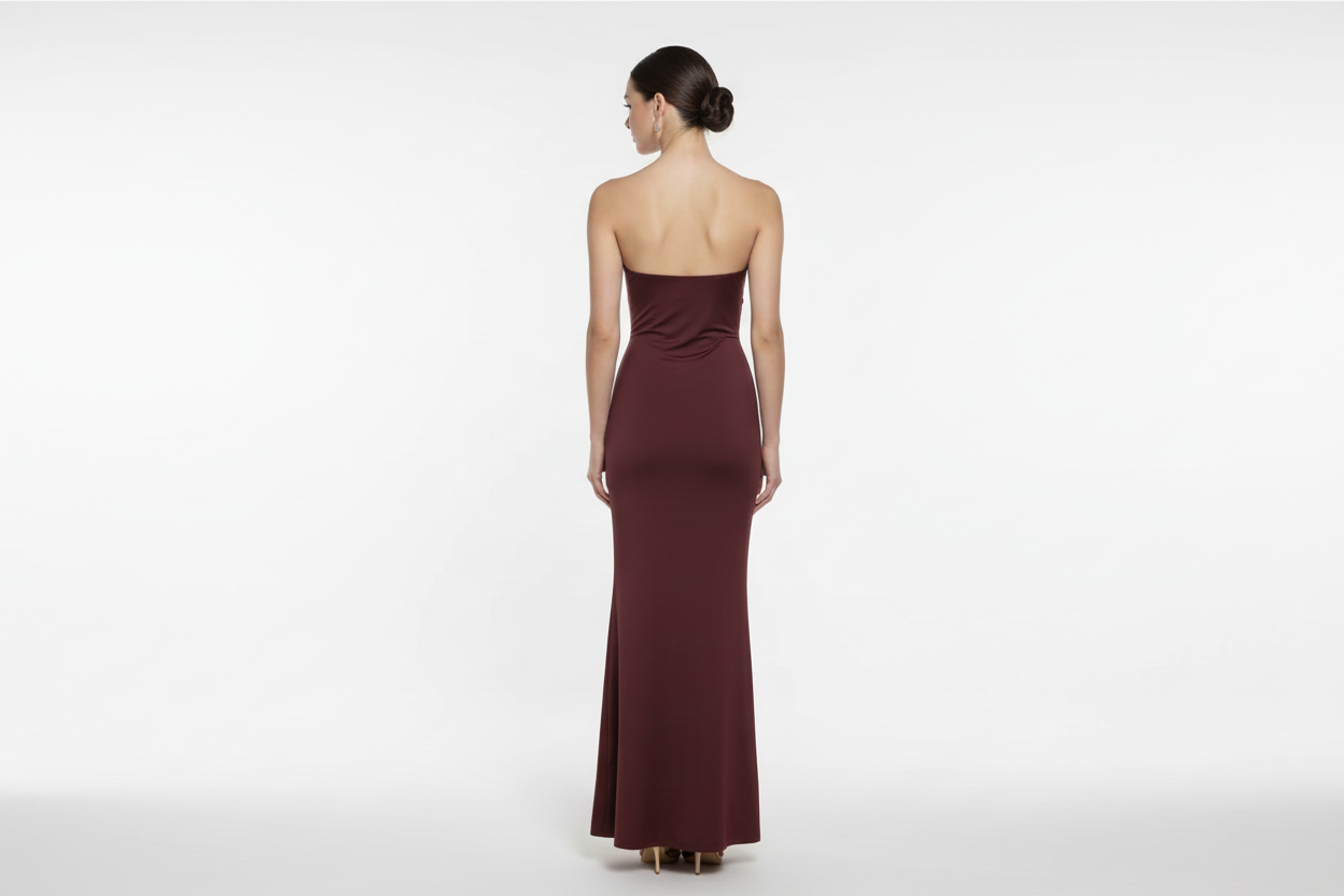 Sultry Elegance Strapless Dress