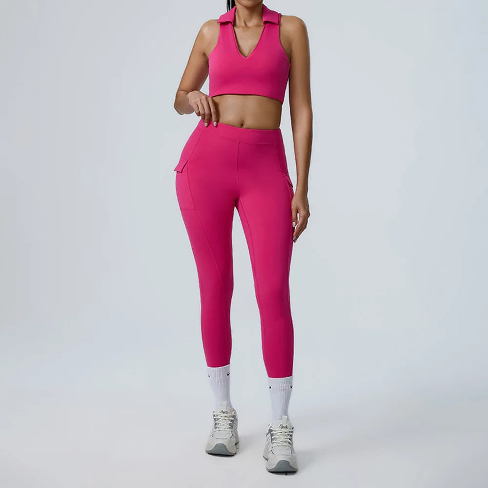 Seamless Backless Two Piece Workout Set