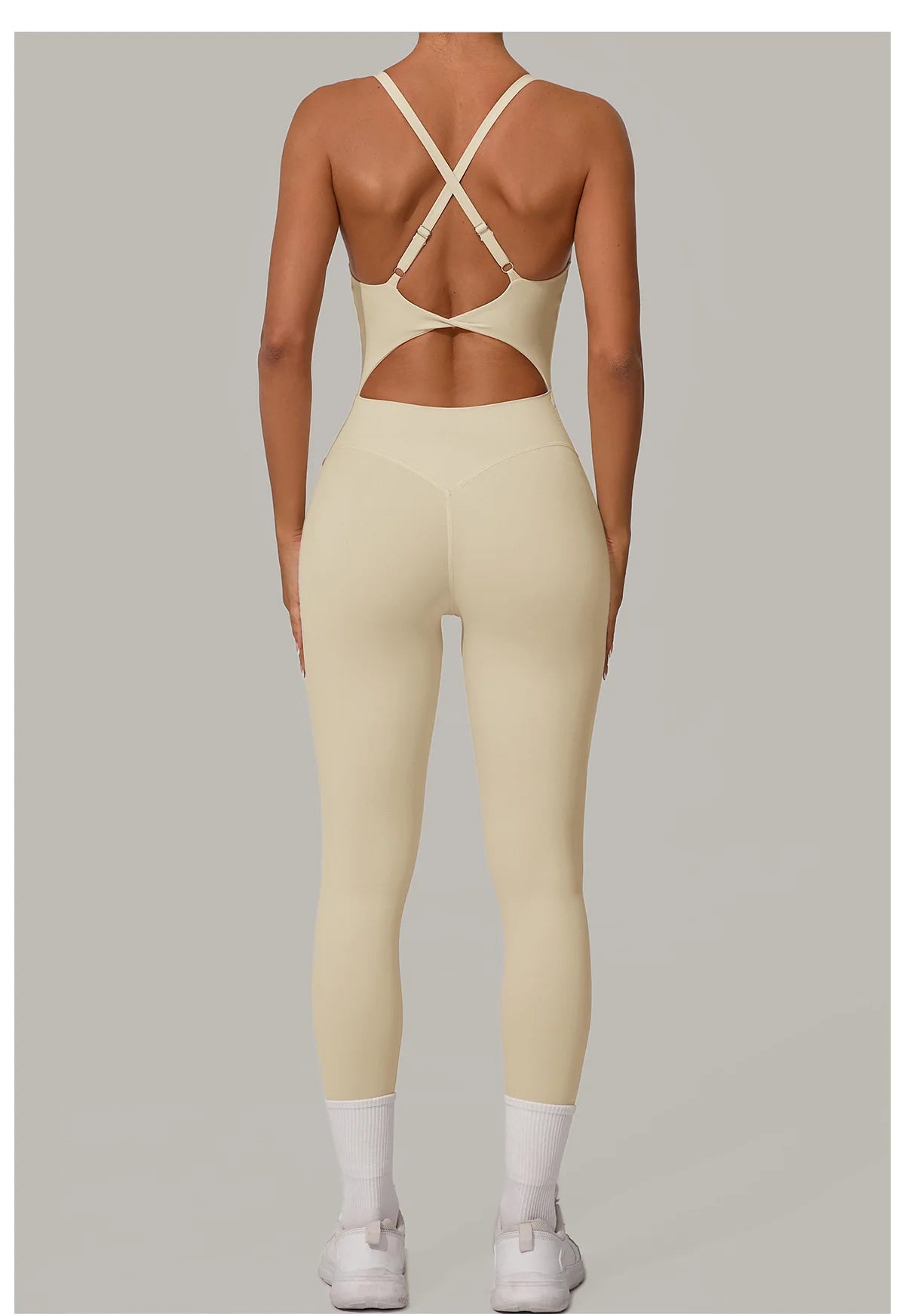 Classic Criss Cross Back Seamless Jumpsuit