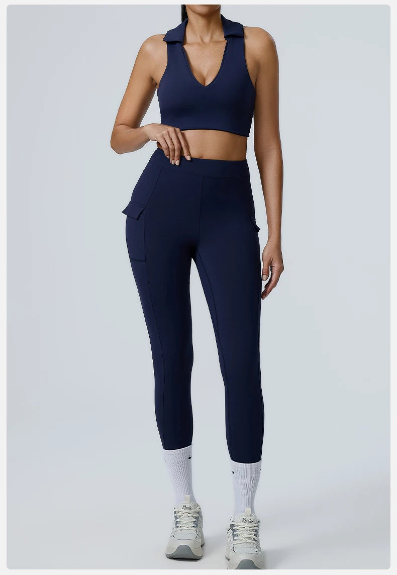 Seamless Backless Two Piece Workout Set