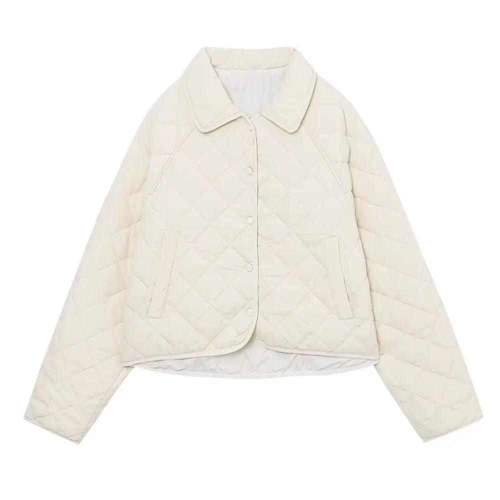 Padded Coat New In Outerwears Bow Beige Cropped Snow Parkas Elegant Luxury Women's Coat Warm Woman Winter Coats