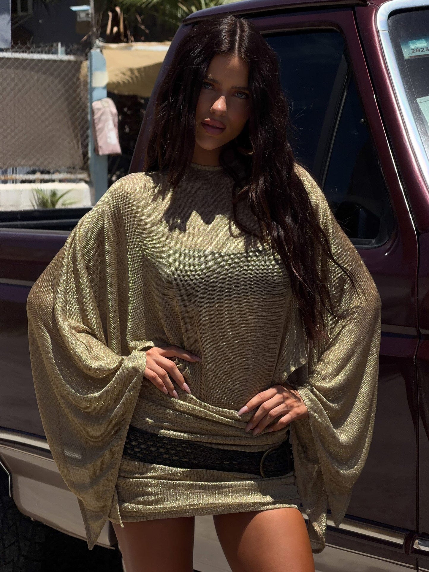 Vanna Mini Dress Gold
