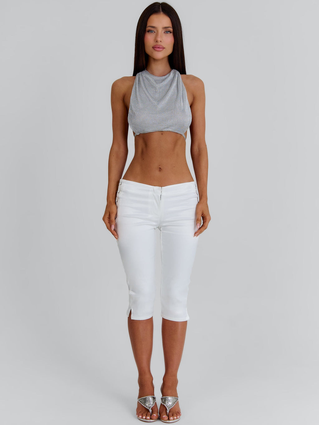 Ana Crop Top Silver