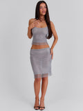 Annarella Midi Skirt Silver