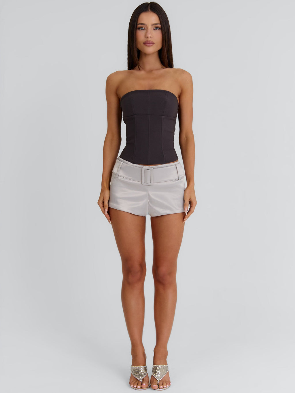 Chaya Corset Top Brown