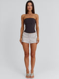 Chaya Corset Top Brown