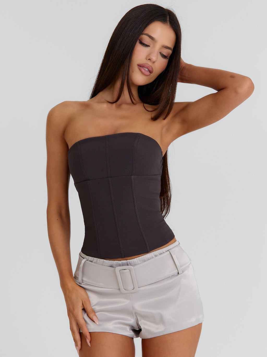 Chaya Corset Top Brown
