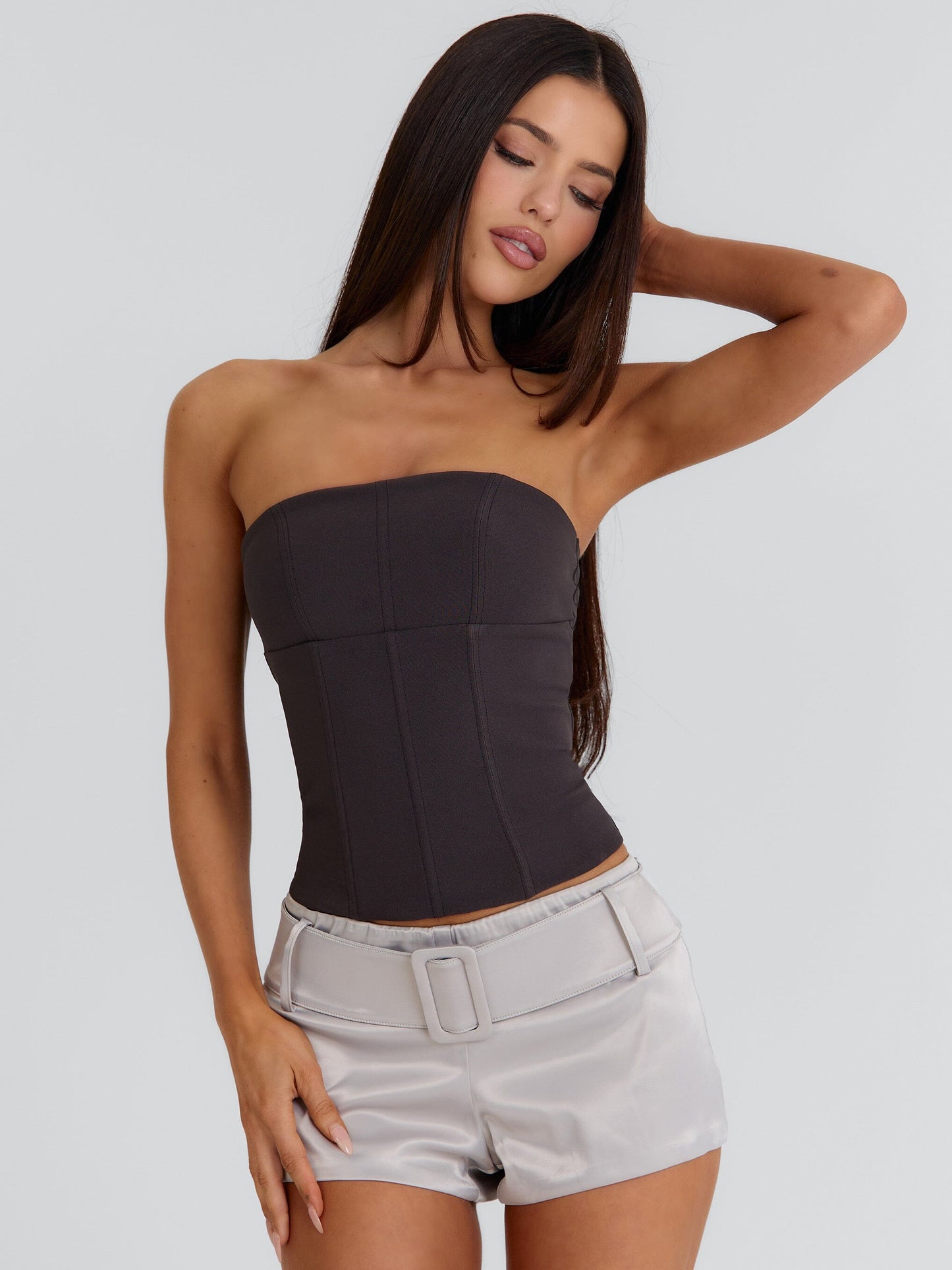 Chaya Corset Top Brown