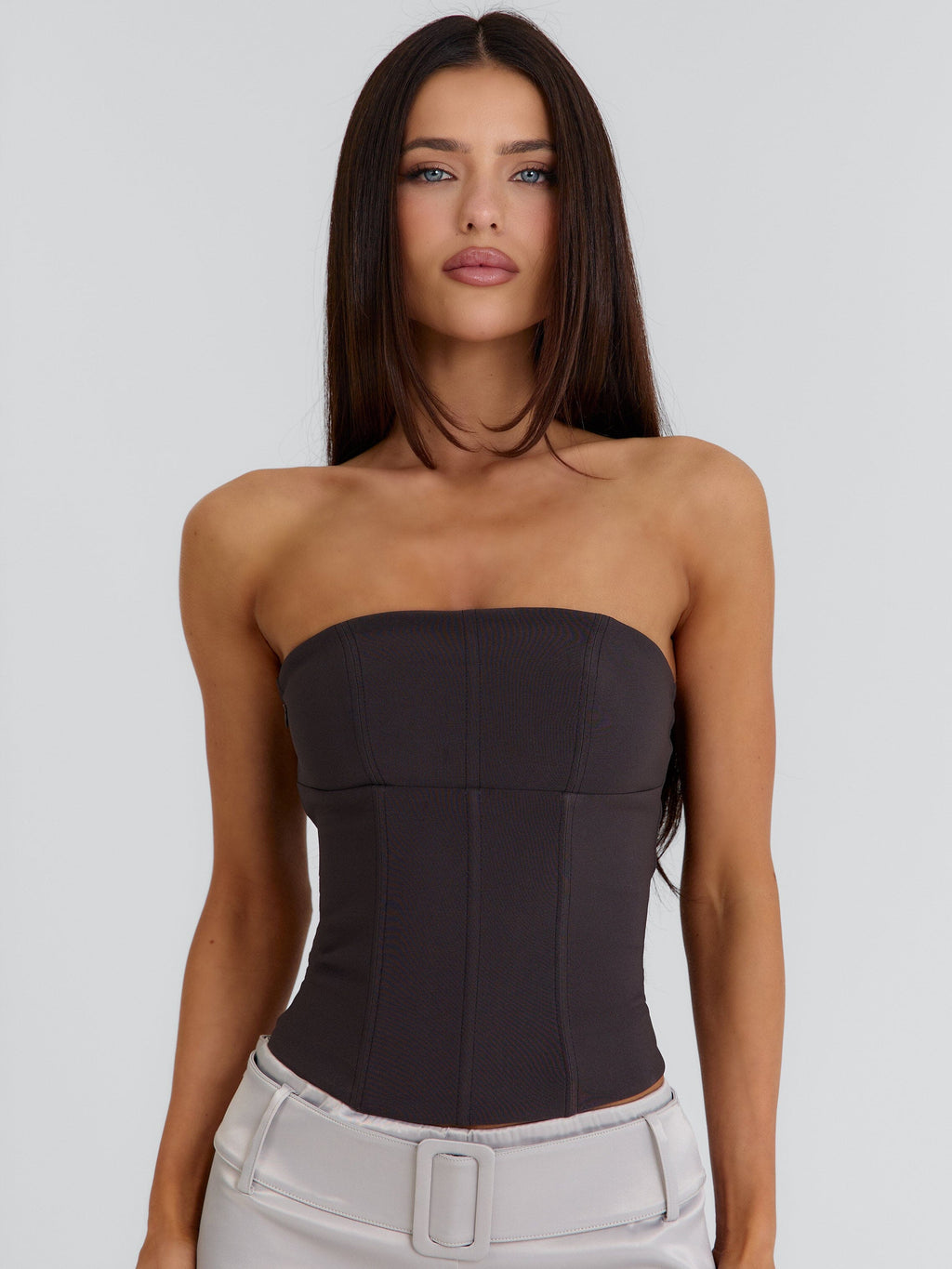Chaya Corset Top Brown