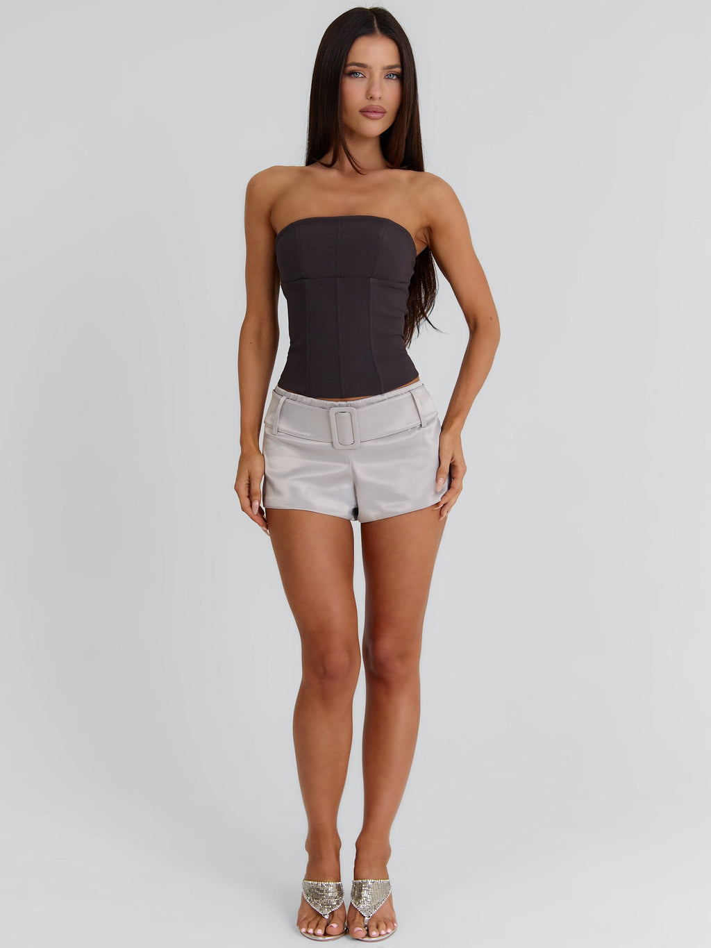 Chaya Corset Top Brown