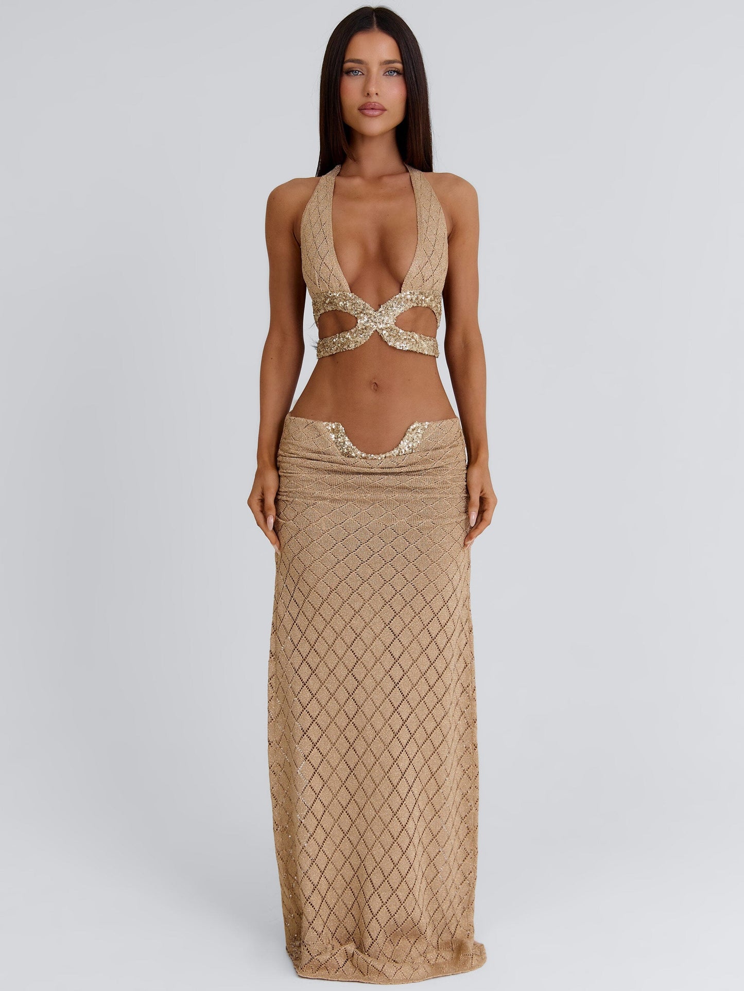 Josephene Maxi Skirt Gold