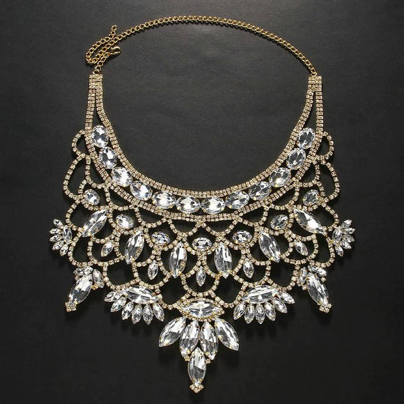 Crystal Couture Statement Choker Necklace
