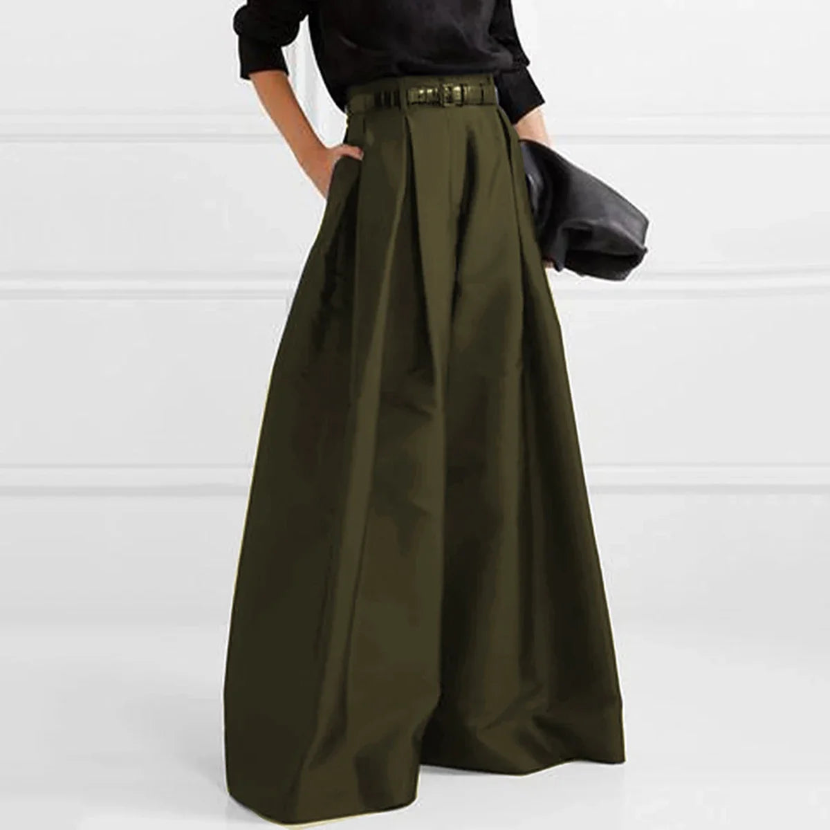 High-Waist Wide-Leg Trousers