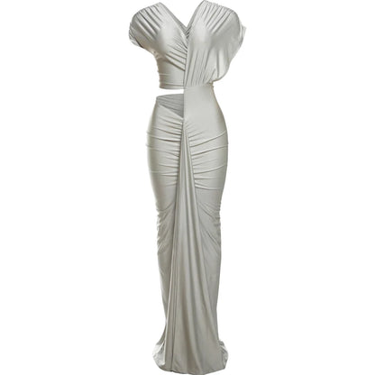 Asymmetric Cut-Out Maxi Dress