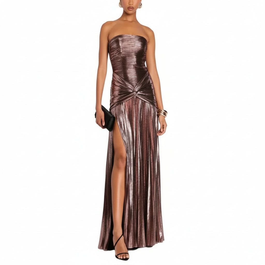 Seraphine Metallic Sculpted Silhouette Dress
