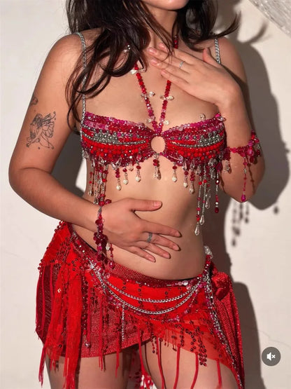 Mermaid Beaded Beachwear Bralette