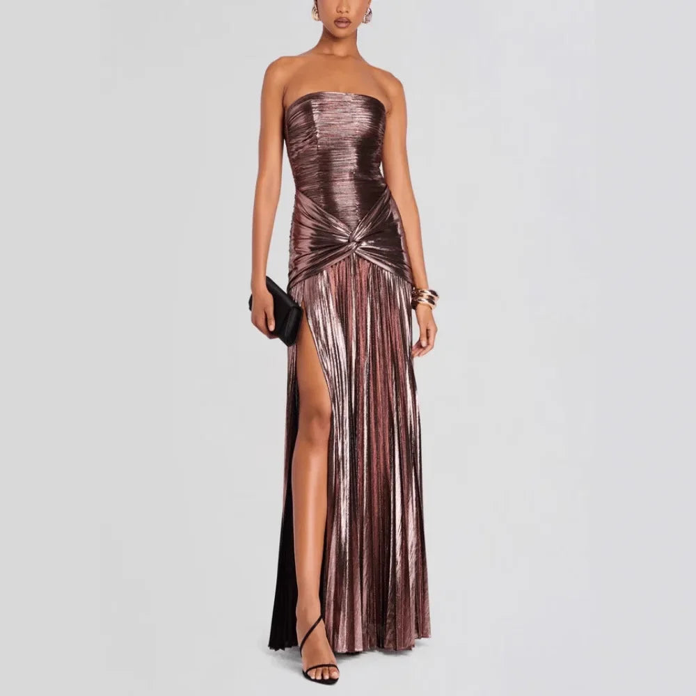 Seraphine Metallic Sculpted Silhouette Dress