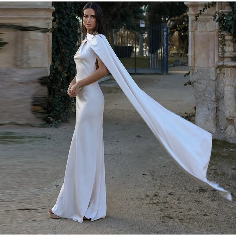 Elegant Halter Backless Sleeveless Gown