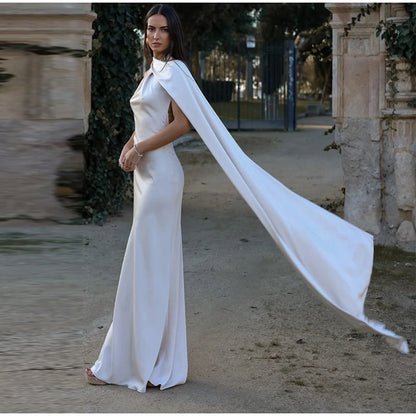 Elegant Halter Backless Sleeveless Gown