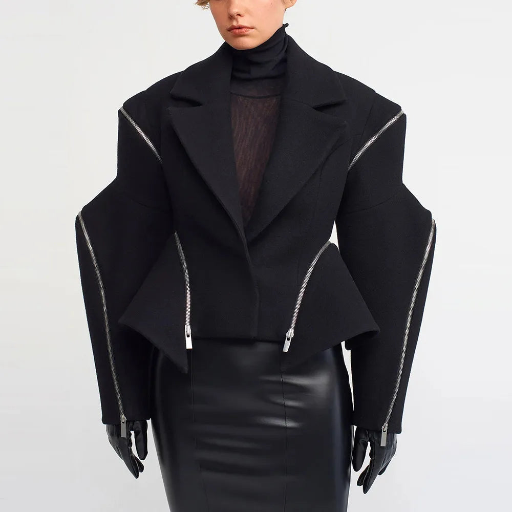 Notched Collar Streetwear Coat