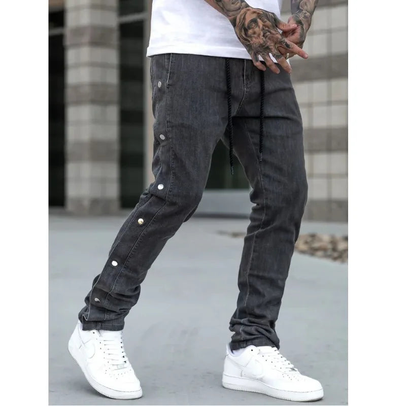 Midnight Stacked Streetwear Jeans