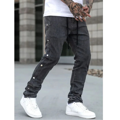 Midnight Stacked Streetwear Jeans