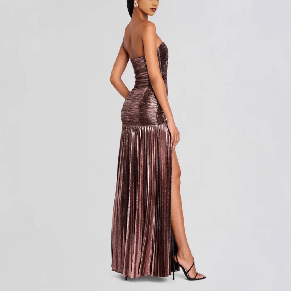 Seraphine Metallic Sculpted Silhouette Dress