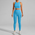 Ribbed Workout Clothes for Women Yoga Set Fitness Gym Outifts 2 Pieces Vest Sport Suit Tracksuit Sport Leggings Set Active Wear