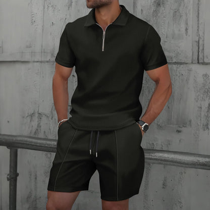 Luxe Zip Polo & Shorts Set