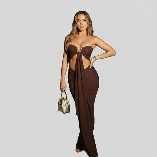 Sultry Elegance Strapless Dress