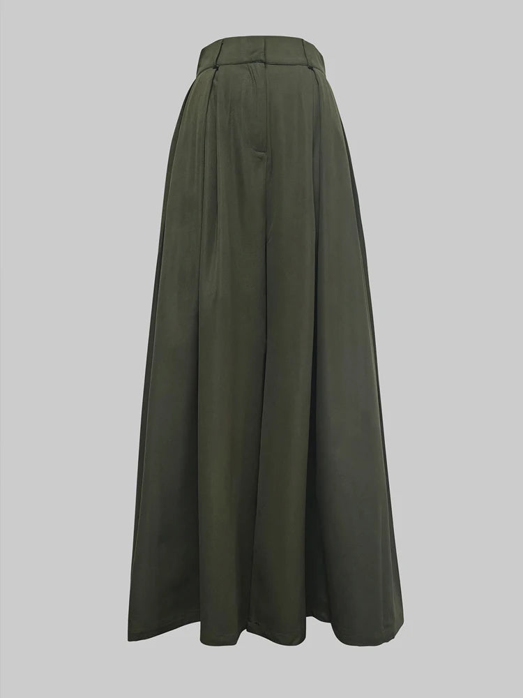 High-Waist Wide-Leg Trousers